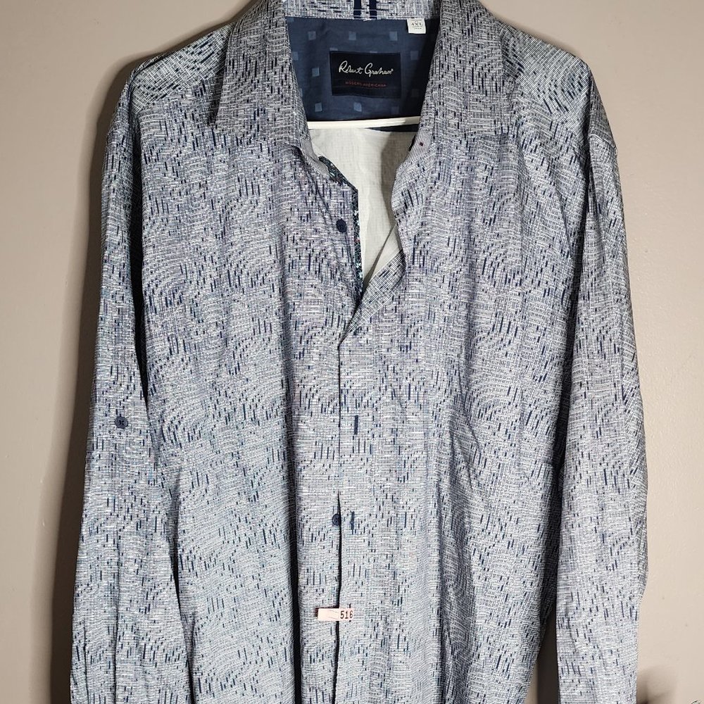 Robert Graham Blue Button Down Shirt